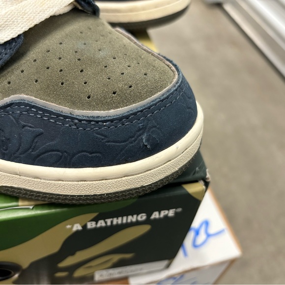 Mens A Bathing Ape Navy sk8-sta shoe Size 9 - Picture 10 of 11